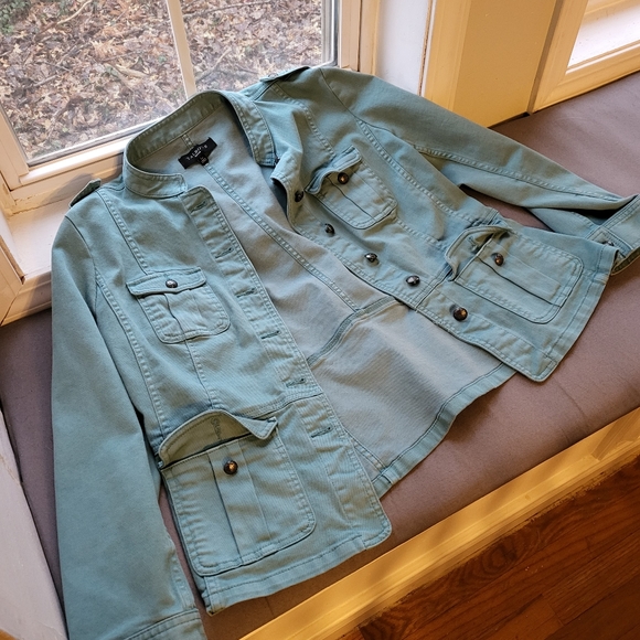 Talbots blue/green women's Classic Casual jacket - Picture 2 of 4